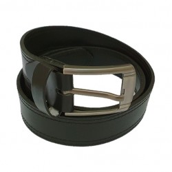 Men's Black/Dark Tan Real Leather Handmade Belts Zest-MHB-001 Men's Black/Dark Tan Real Leather Handmade Belts Zest-MHB-001
