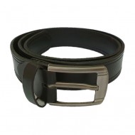 Men's Black/Dark Tan Real Leather Handmade Belts Zest-MHB-001