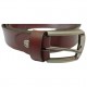 Men's Black/Dark Tan Real Leather Handmade Belt Zest-MHB-002