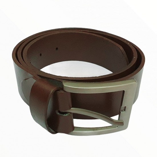 Men's Dark Tan Real Leather Handmade Belt Zest-MHB-004