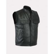 Real Sons of Anarchy Inspired Leather Vest - Zest-MHV-001 Real Sons of Anarchy Inspired Leather Vest - Zest-MHV-001