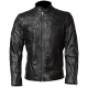 Made-to-measure|Men's Black & Red Real Leather Handmade Jacket Zest-MHJ-002