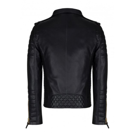 Made-to-measure Men's Real Leather Handmade Jacket Zest-MHJ-003