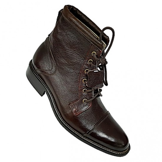 Brown Real Leather Formal/Casual Boots ZEST-MHS-002