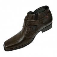 Brown Single Buckle Italian Designer Real Leather Handmade Ankle Boots ZEST-MHS-035 Brown Single Buckle Italian Designer Real Leather Handmade Ankle Boots ZEST-MHS-035