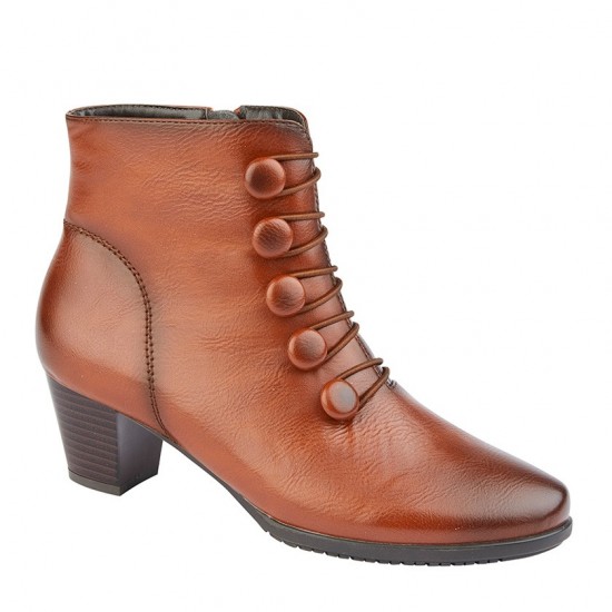 Cipriata 'LUCILLA' Button & Inside YKK Zip Ankle Boot - L 344