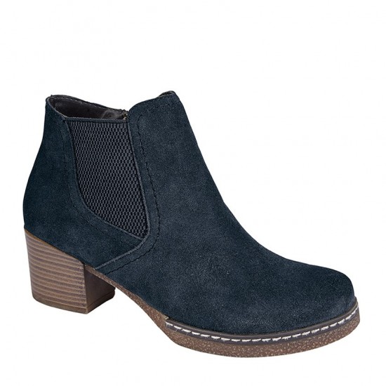 CIPRIATA 'MONALISA' Dark Navy Side Gusset/Inside Zip Ankle Boot L 816