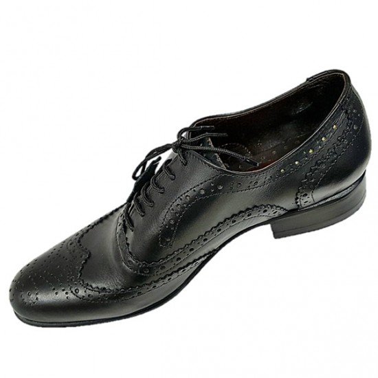 Real Leather Black Designer Italian Brogues ZEST-MHS-019