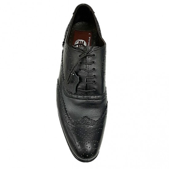 Real Leather Black Designer Italian Brogues ZEST-MHS-019