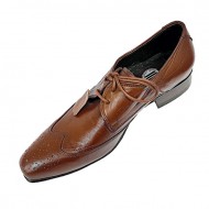 Dark Tan Lace Up Brogues Italian Design ZEST-MHS-005 Dark Tan Lace Up Brogues Italian Design ZEST-MHS-005