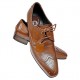 Dark Tan Lace Up Brogues Italian Design ZEST-MHS-005