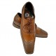 Dark Tan and Brown Italian Brogues, Smart Shoes ZEST-MHS-015