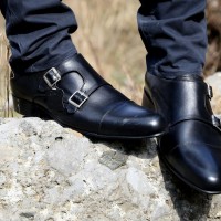 Black Monkstraps - Real Leather Smart Shoes ZEST-MHS-010 Black Monkstraps - Real Leather Smart Shoes ZEST-MHS-010