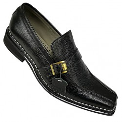 Black Slip On Italian Design Smart Dress Shoes ZEST-MHS-028