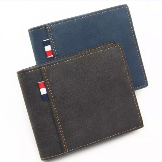 Men's Stylish Simple Casual Black/Coffee/Navy/Tan Leisure Short PU Leather Wallet - Zest-MW-001