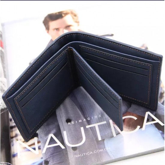 Men's Stylish Simple Casual Black/Coffee/Navy/Tan Leisure Short PU Leather Wallet - Zest-MW-001